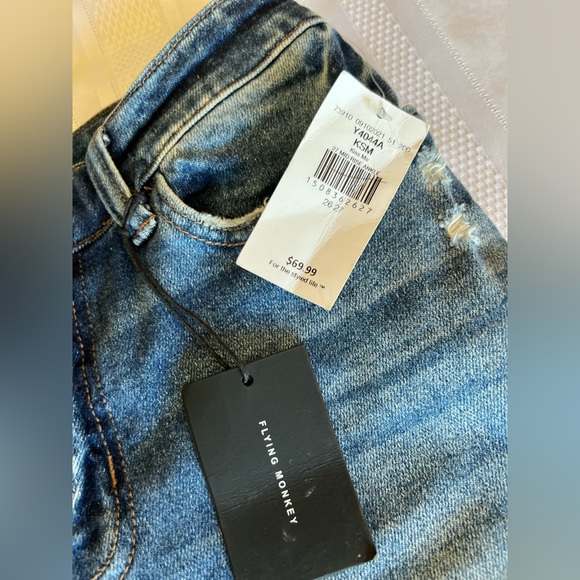 NWT Flying Monkey Mid-Rise Ankle Straight Jean Stretch Denim Women’s Siz… - Picture 5 of 13